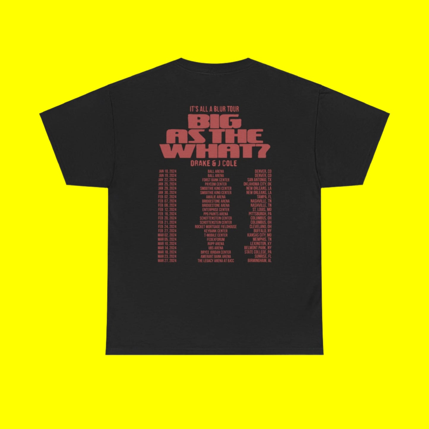 Big As The What Tour 2024 Merch | Knockout Exclusive Tour Dates T-shirt